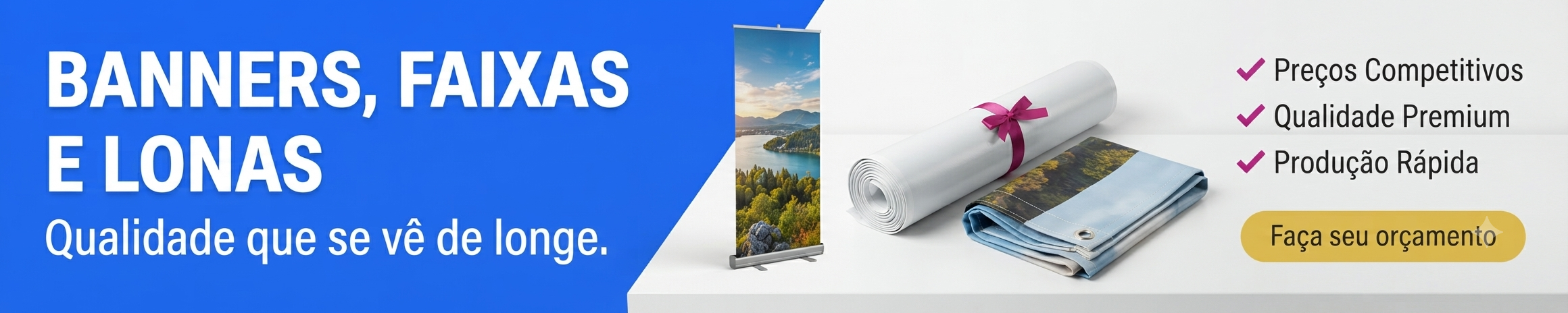 Banners, faixas e lonas personalizados